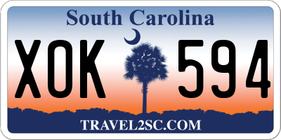 SC license plate XOK594