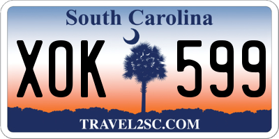 SC license plate XOK599