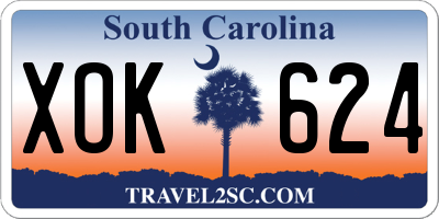 SC license plate XOK624