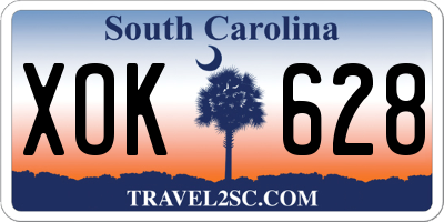 SC license plate XOK628