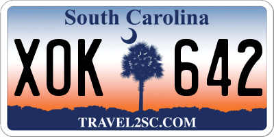 SC license plate XOK642