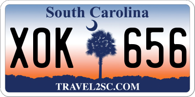 SC license plate XOK656
