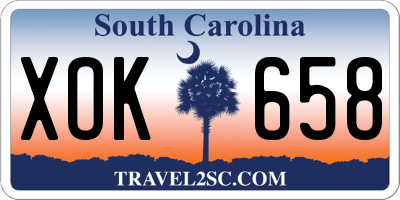 SC license plate XOK658