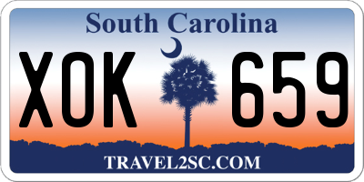 SC license plate XOK659