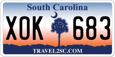 SC license plate XOK683