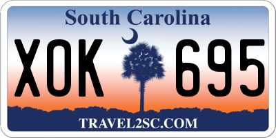 SC license plate XOK695