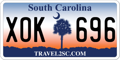 SC license plate XOK696