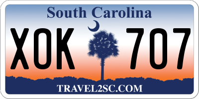 SC license plate XOK707