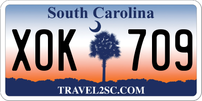 SC license plate XOK709