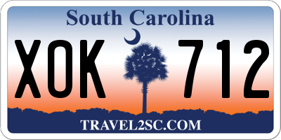 SC license plate XOK712