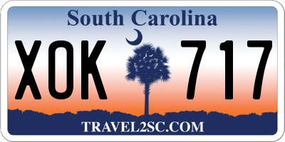 SC license plate XOK717