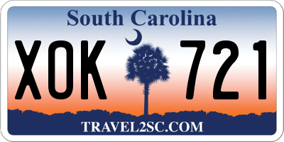 SC license plate XOK721