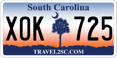 SC license plate XOK725