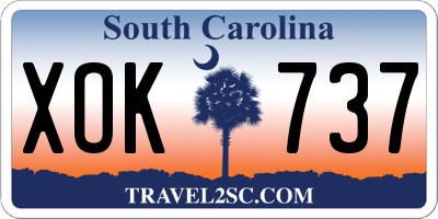 SC license plate XOK737