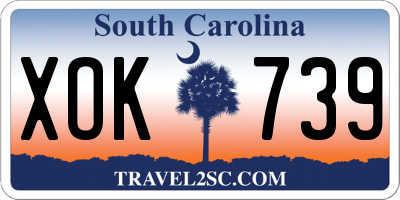SC license plate XOK739
