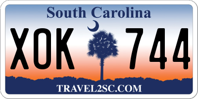 SC license plate XOK744