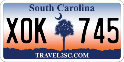 SC license plate XOK745