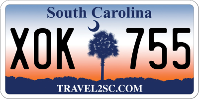 SC license plate XOK755