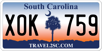 SC license plate XOK759
