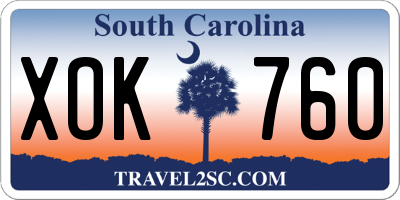 SC license plate XOK760