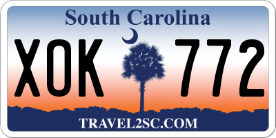 SC license plate XOK772