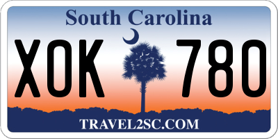 SC license plate XOK780