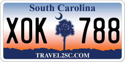 SC license plate XOK788