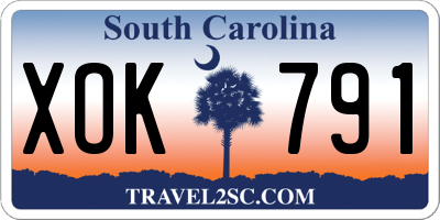 SC license plate XOK791