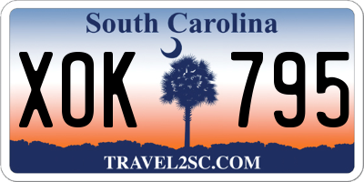 SC license plate XOK795