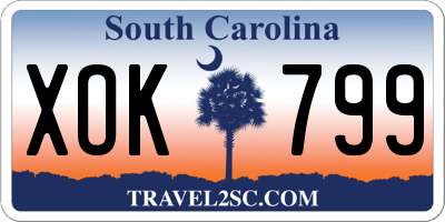 SC license plate XOK799
