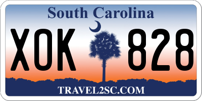 SC license plate XOK828