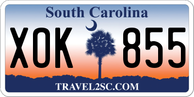 SC license plate XOK855