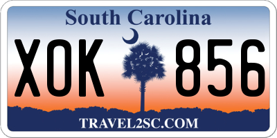 SC license plate XOK856