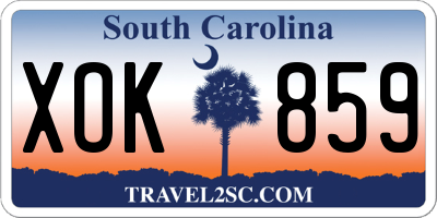 SC license plate XOK859