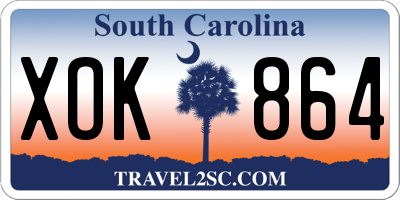 SC license plate XOK864