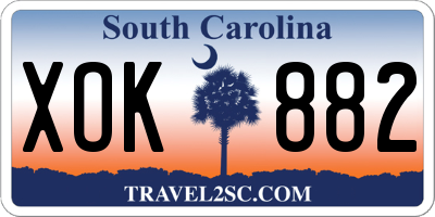 SC license plate XOK882