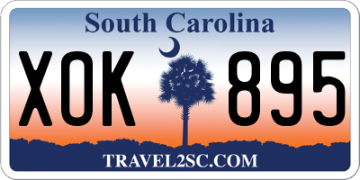 SC license plate XOK895
