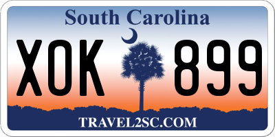 SC license plate XOK899