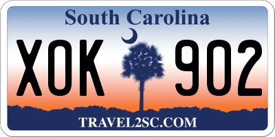SC license plate XOK902
