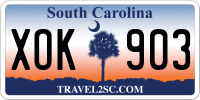 SC license plate XOK903