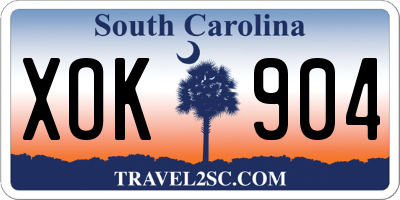 SC license plate XOK904
