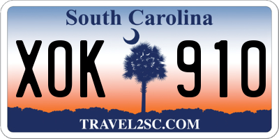SC license plate XOK910