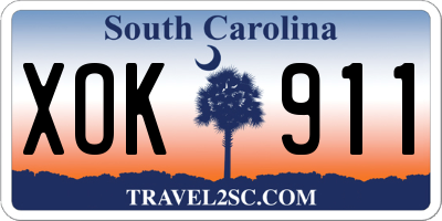 SC license plate XOK911