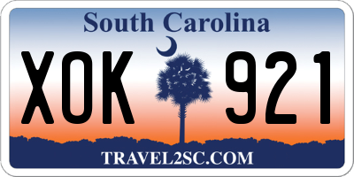 SC license plate XOK921