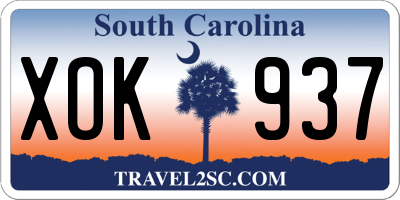 SC license plate XOK937