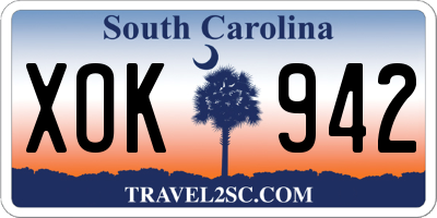 SC license plate XOK942