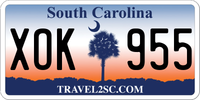 SC license plate XOK955