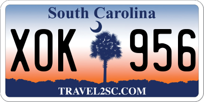 SC license plate XOK956