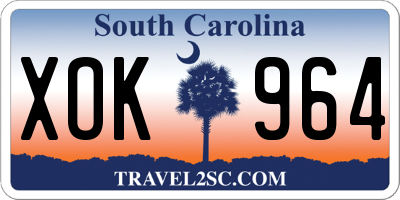 SC license plate XOK964