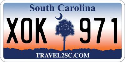 SC license plate XOK971